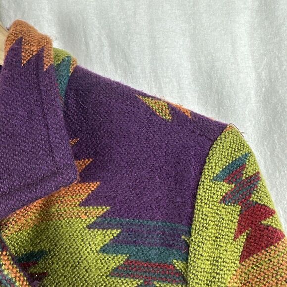 Coldwater Creek Colorful Southwestern Boho Metal Classp Artsy Blazer Womens S - Picture 12 of 16